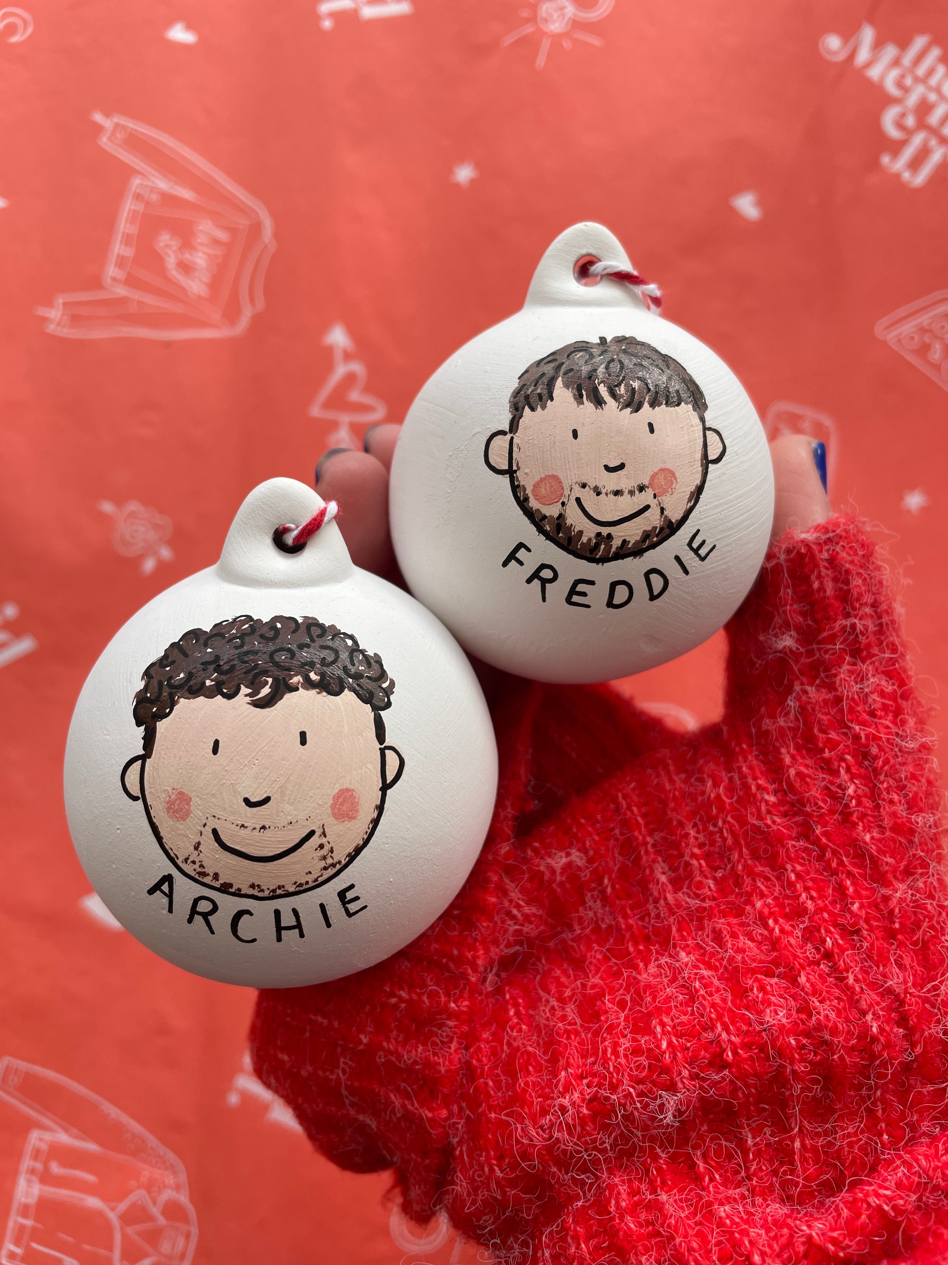 Personalised portrait bauble