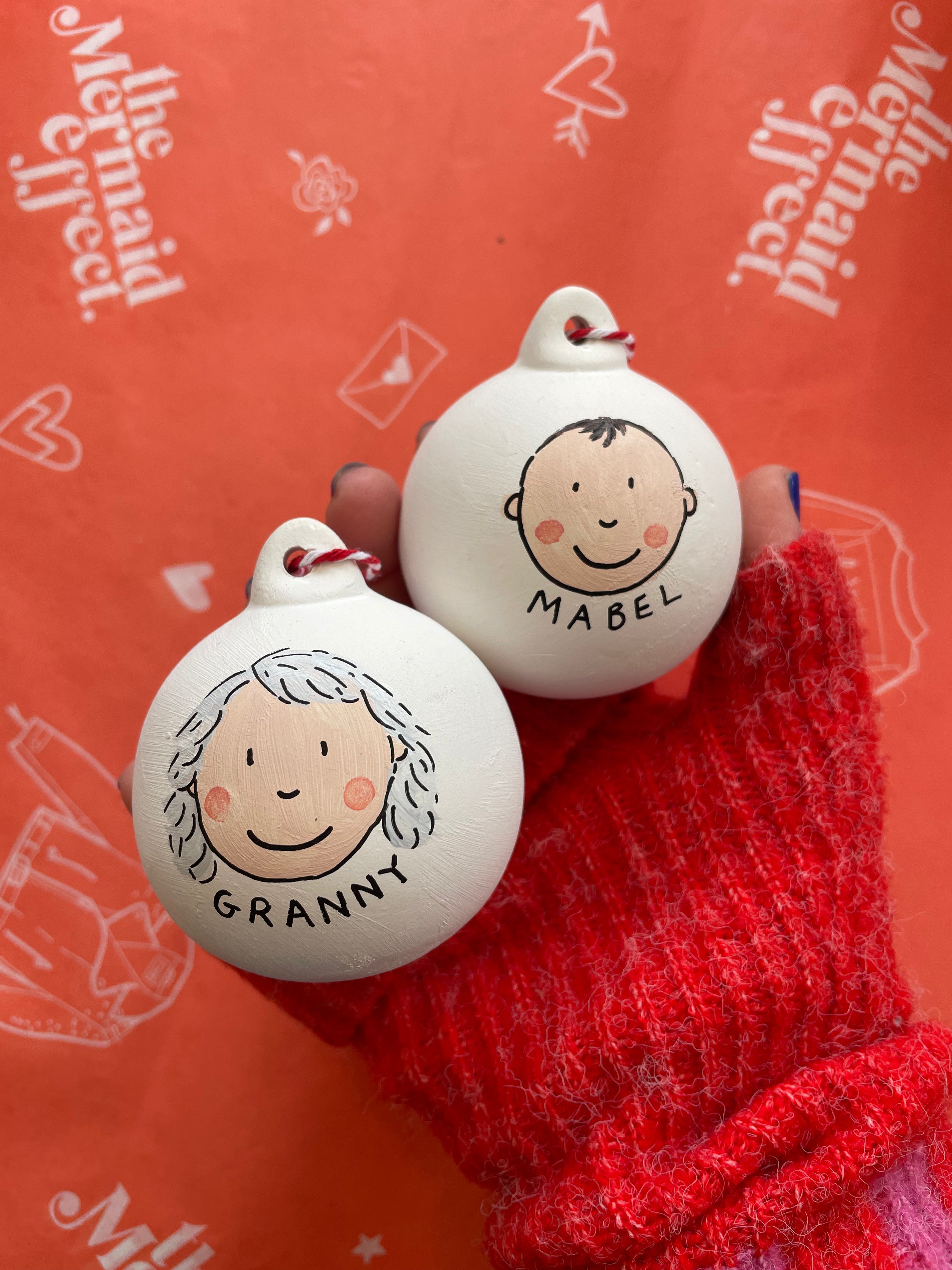 Personalised portrait bauble