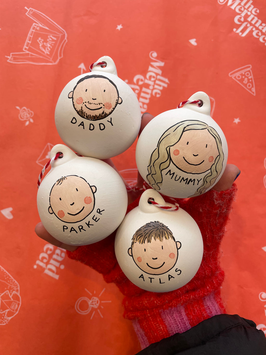 Personalised portrait bauble