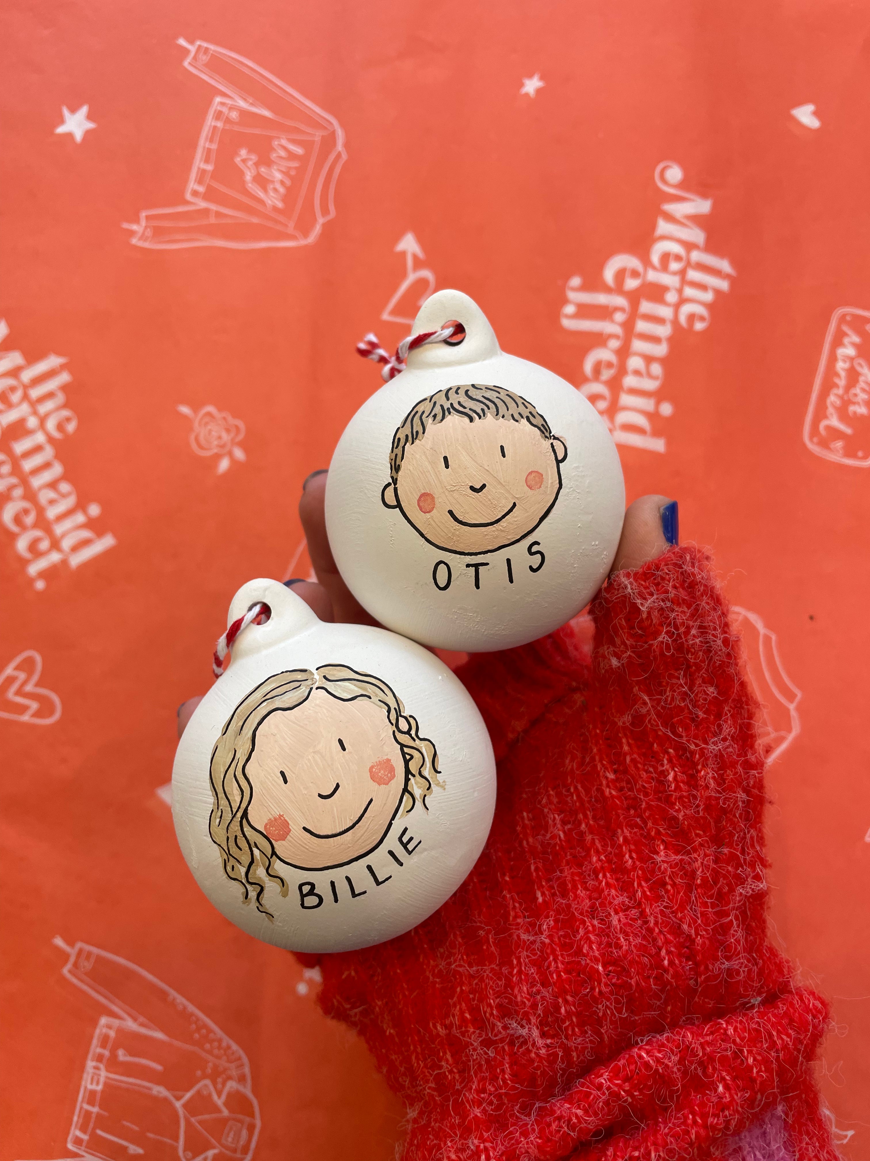 Personalised portrait bauble