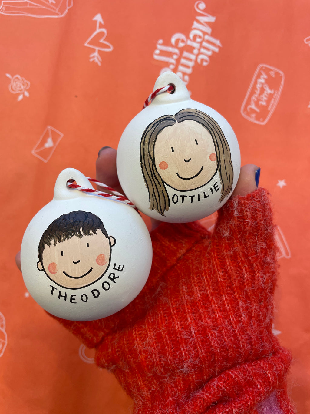 Personalised portrait bauble