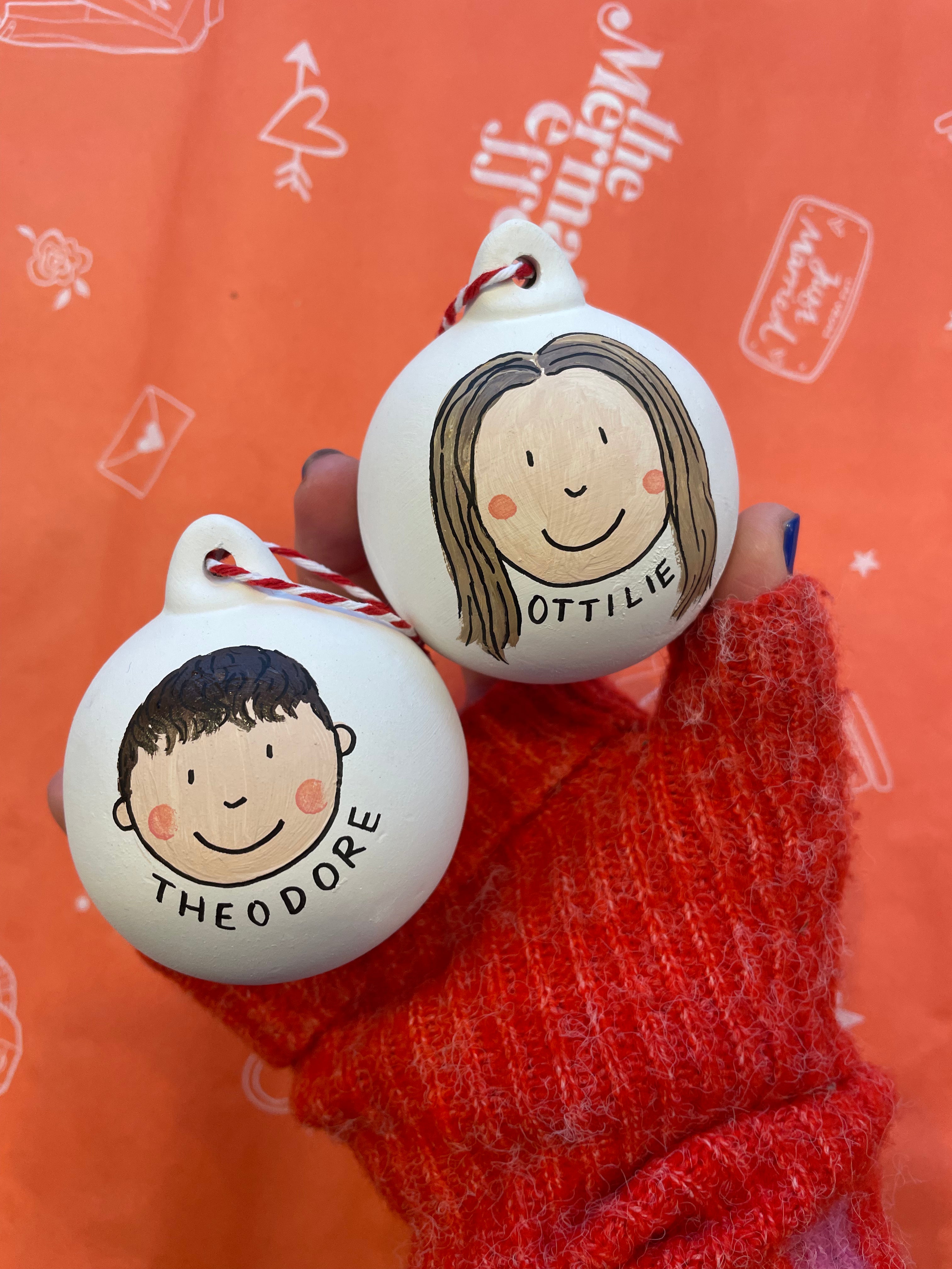 Personalised portrait bauble