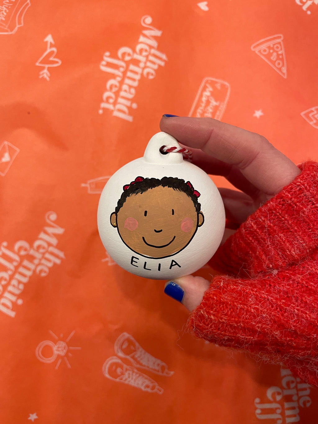 Personalised portrait bauble