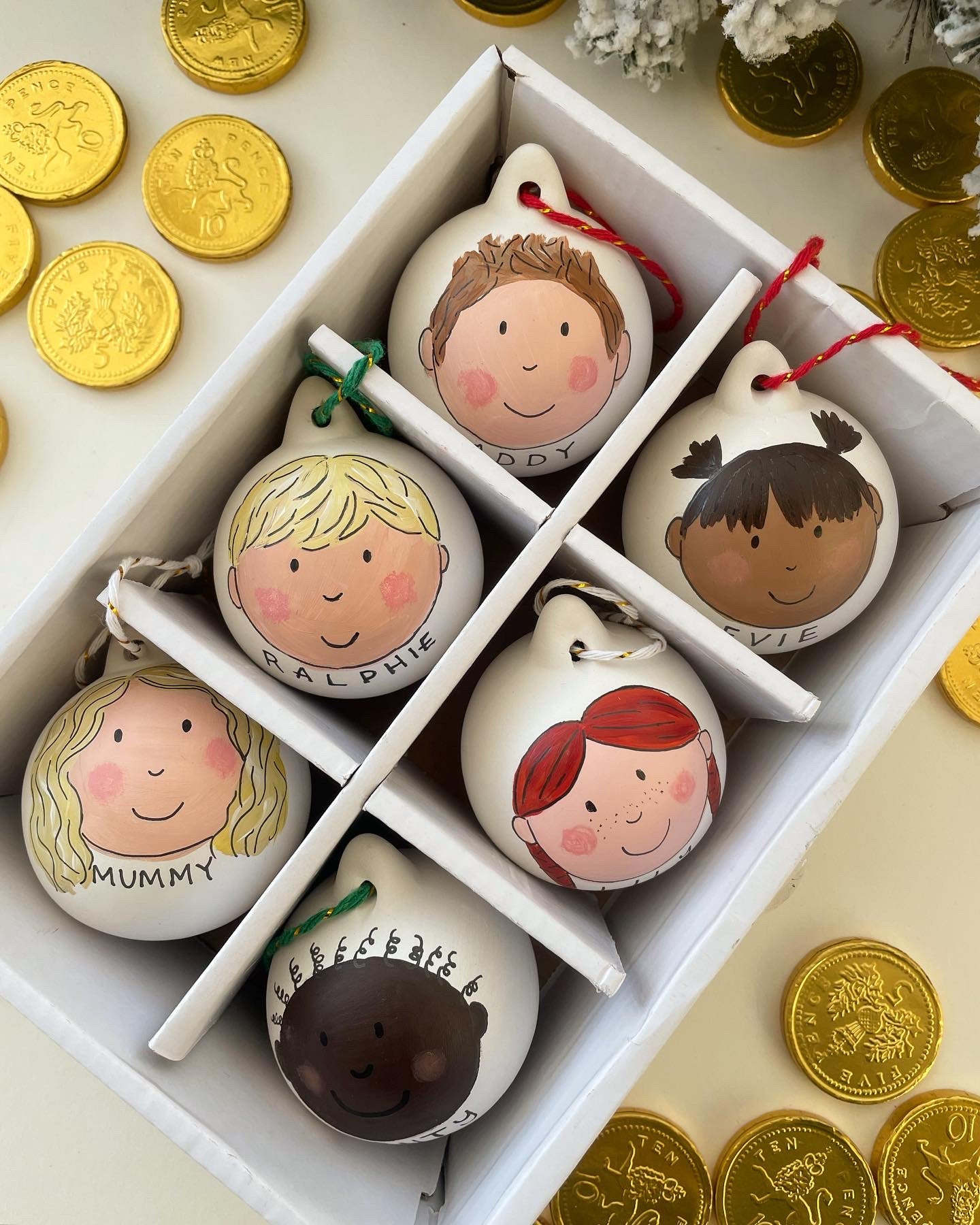 Personalised portrait bauble